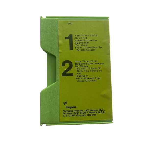 Jethro Tull Too Old to Rock n Roll Too Young to Die Green Cassette Tape Rock '76 - Picture 3 of 8